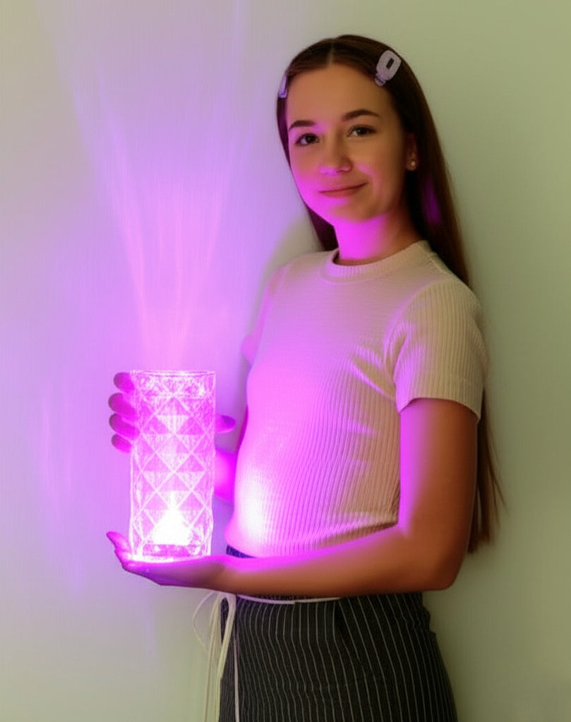 Crystal Touch Control Rechargeable Rose Diamond Table Lamp
