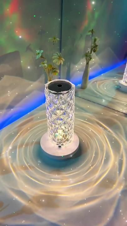 Crystal Touch Control Rechargeable Rose Diamond Table Lamp