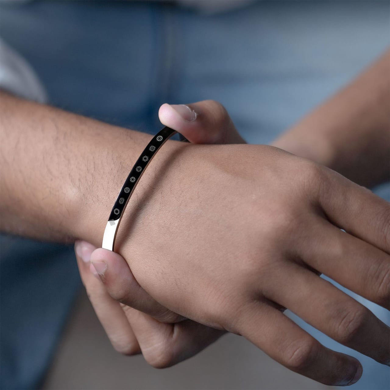 Bracelet for Men and Boys | Balance 7 Chakra ,Sacred Om, Holy Cross, Balancing Yin Yang, Strength Hanuman Gada Designs