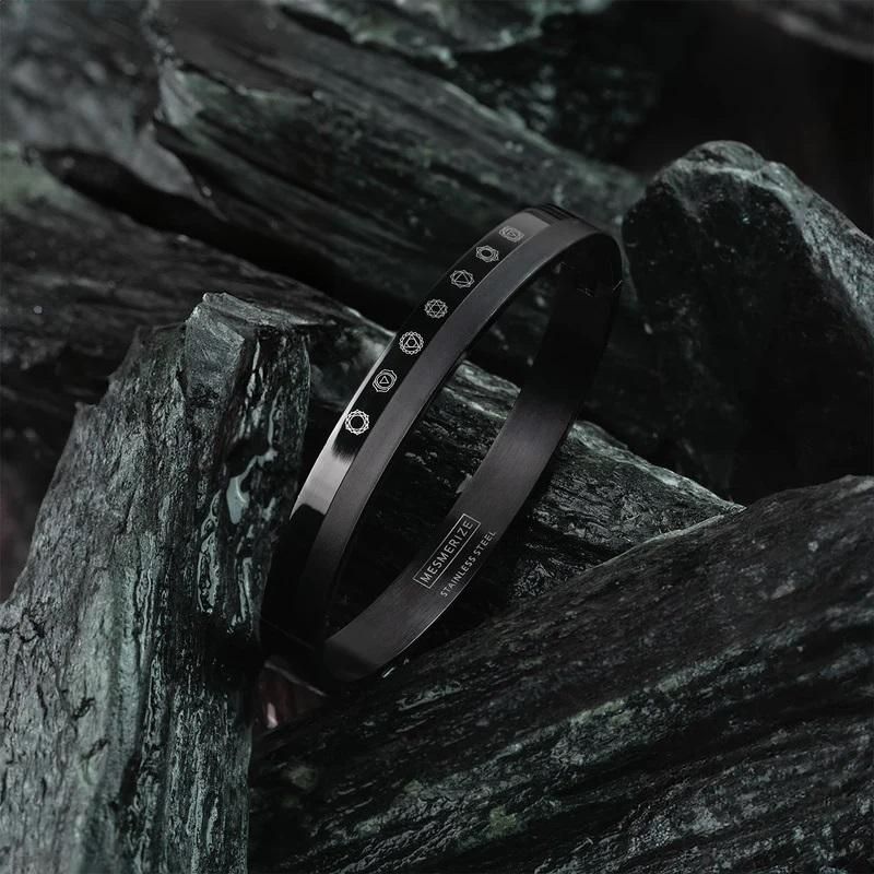 Bracelet for Men and Boys | Balance 7 Chakra ,Sacred Om, Holy Cross, Balancing Yin Yang, Strength Hanuman Gada Designs