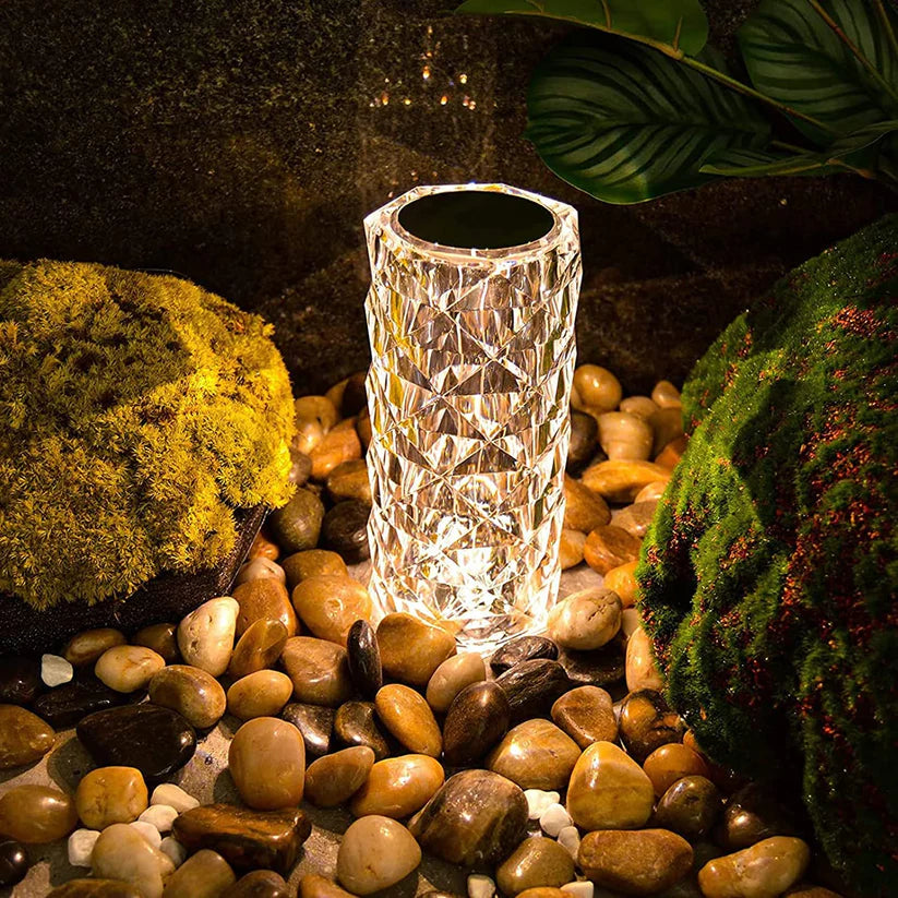 Crystal Touch Control Rechargeable Rose Diamond Table Lamp