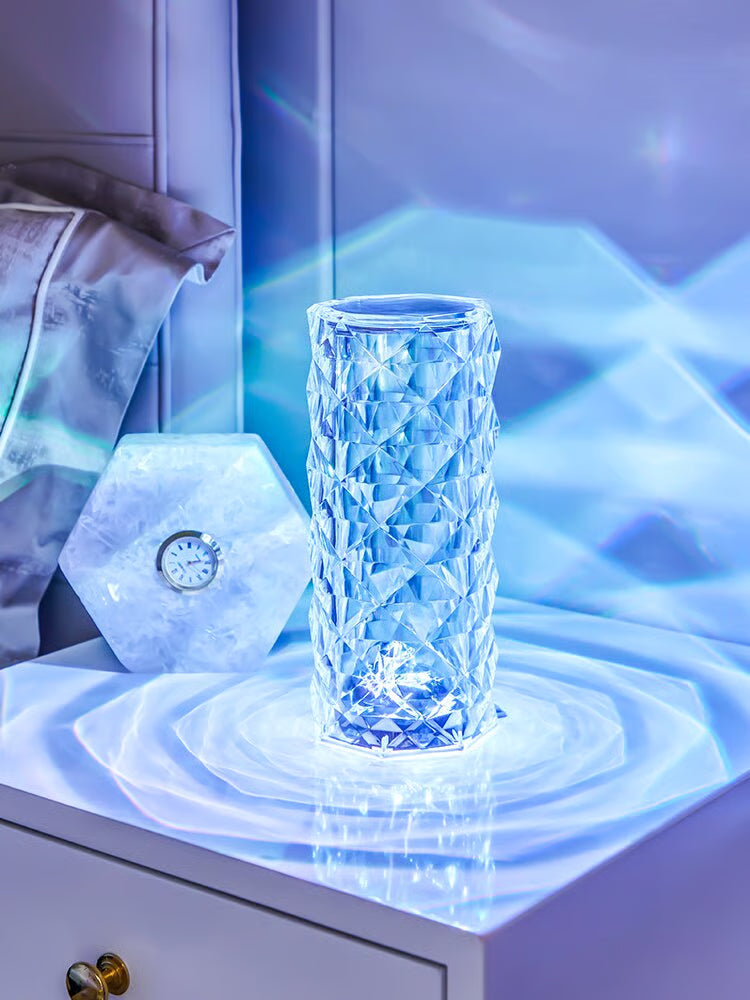Crystal Touch Control Rechargeable Rose Diamond Table Lamp