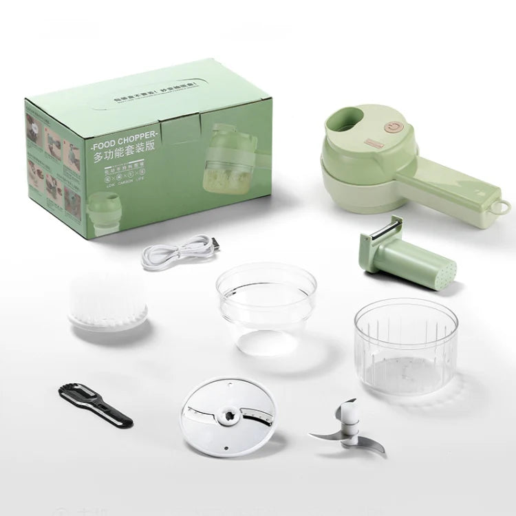 4-in-1 Electric Vegetable Cutter, Slicer, Grater, Chopper